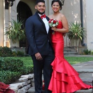 Red Prom Dress Worn Once ! (size 8)